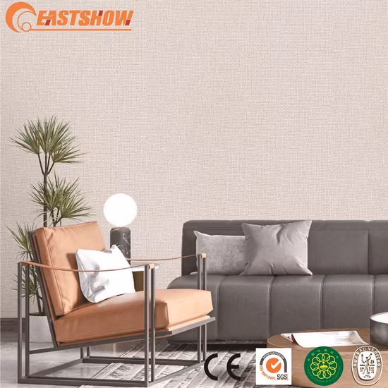 Fabric Design Texture Waterproof Wallpaper Vinyl 3D Texture Touch Thick PVC Wallpaper for Kitchen 